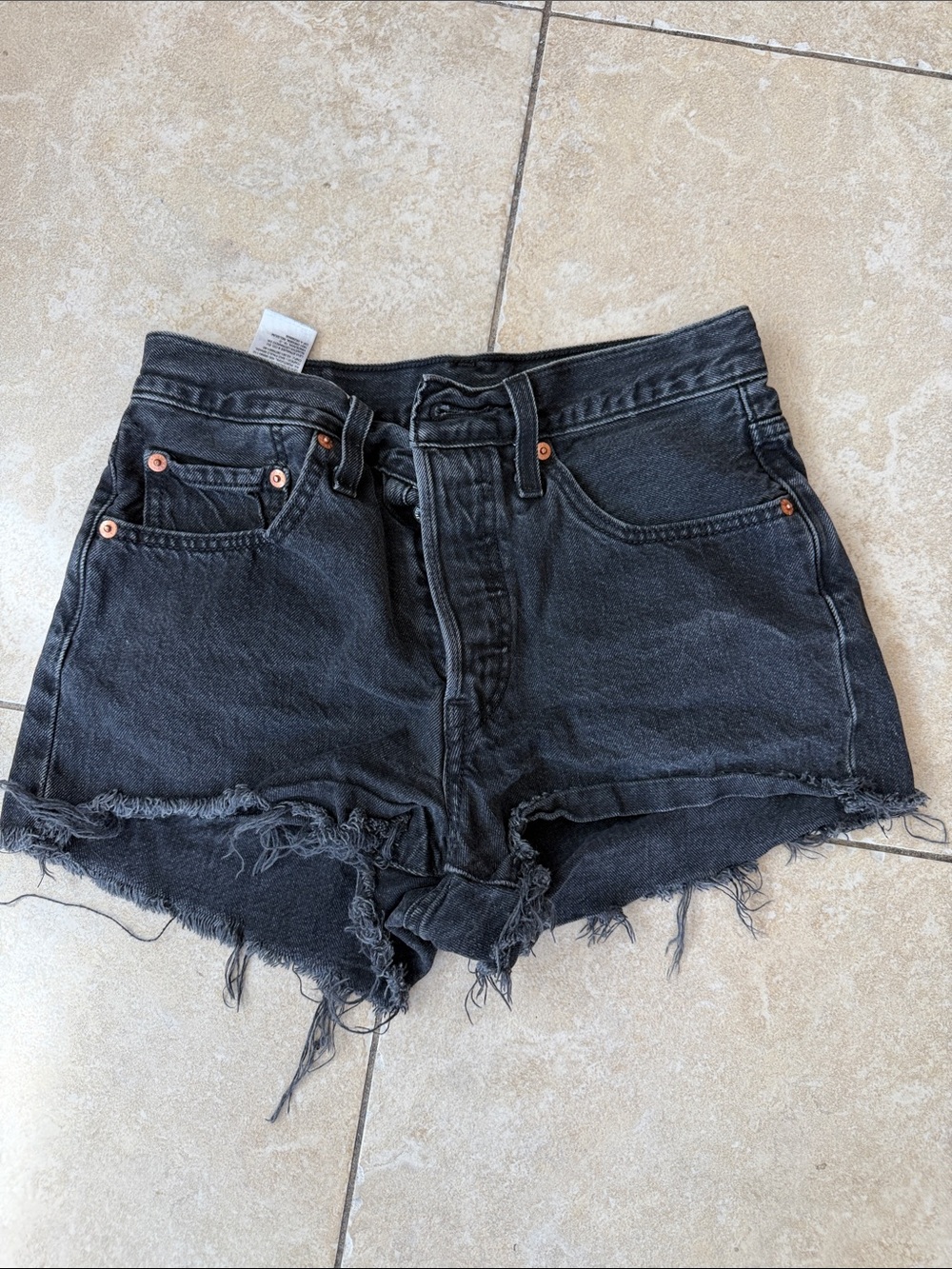 Levi’s 501 Black Denim Cutoff Shorts